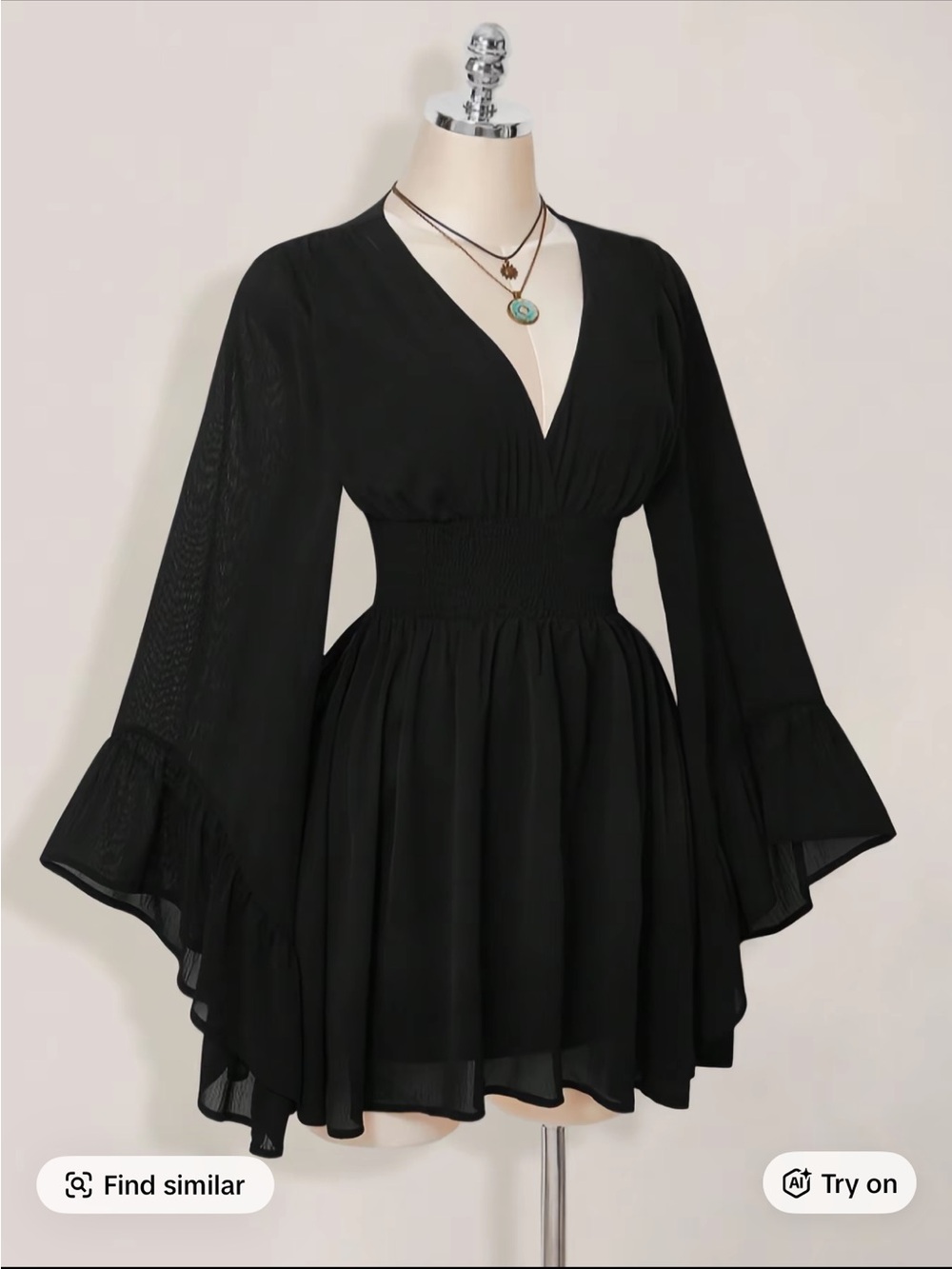 Long sleeve mini dress